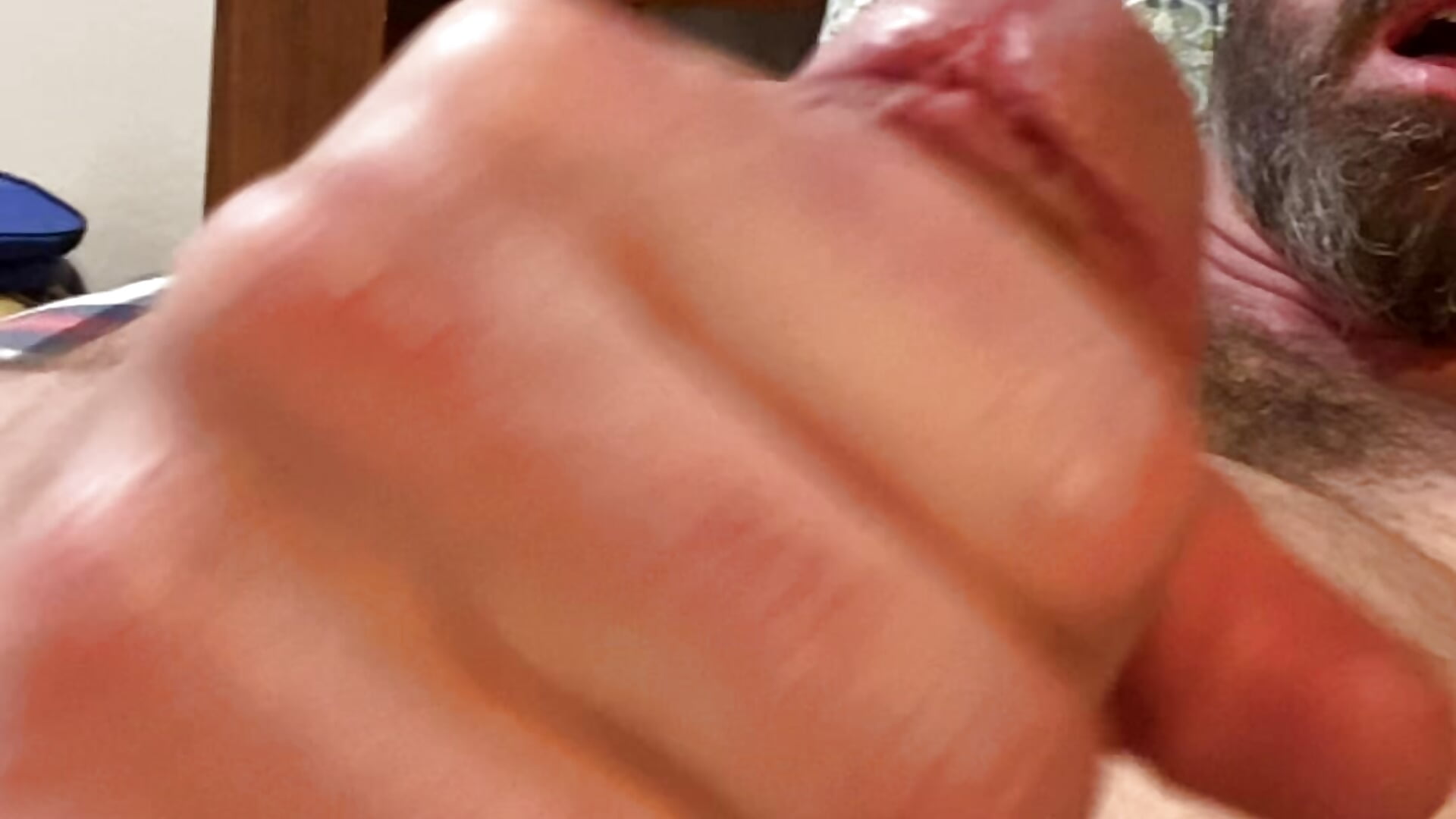 Stroking my dick!