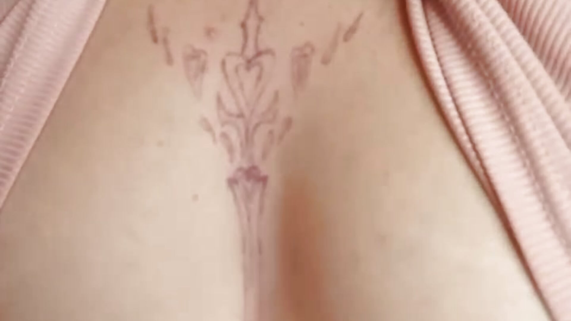 MY TATTOO BETWEN BOOBS