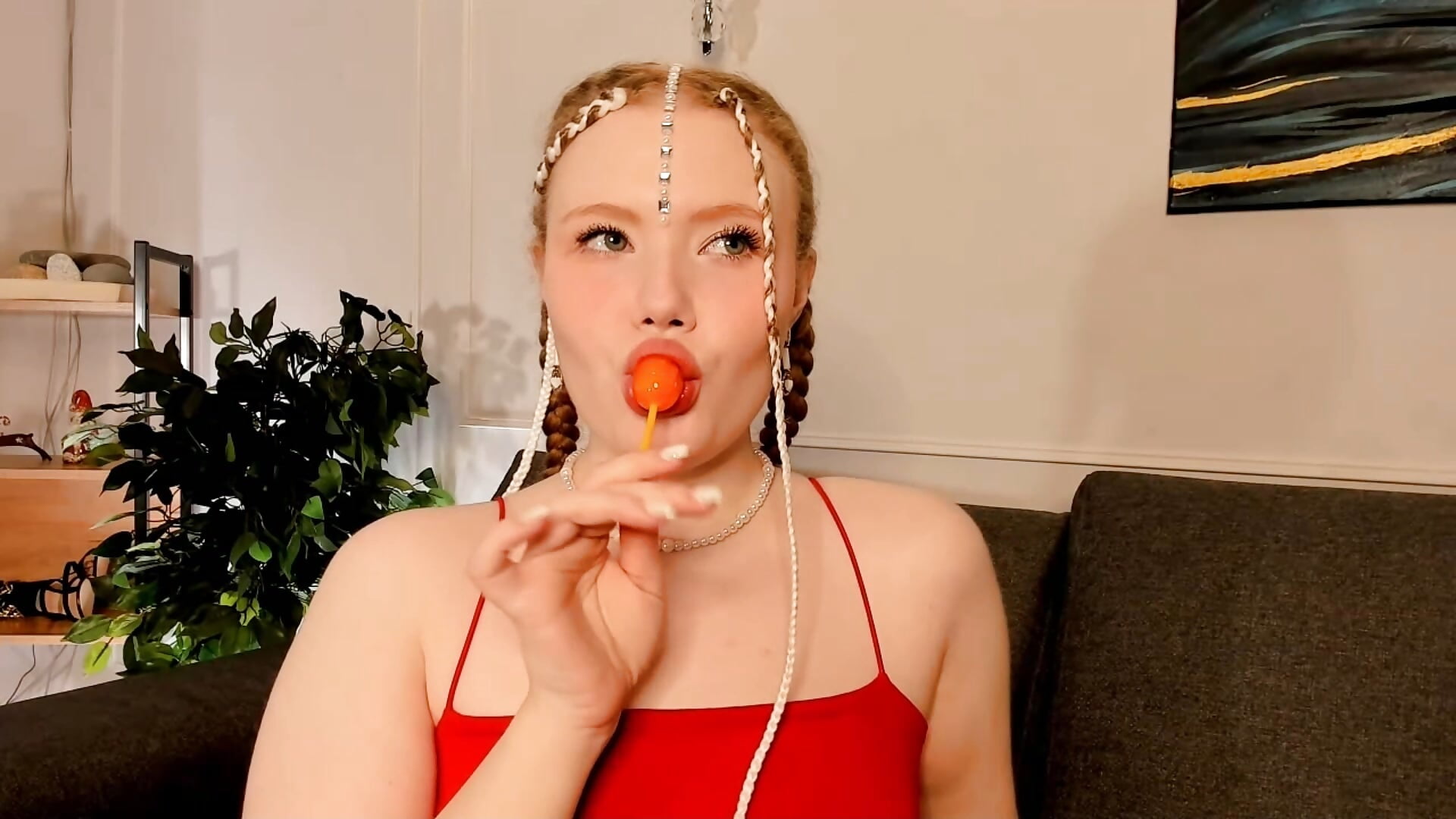 sexy sucking lollipop