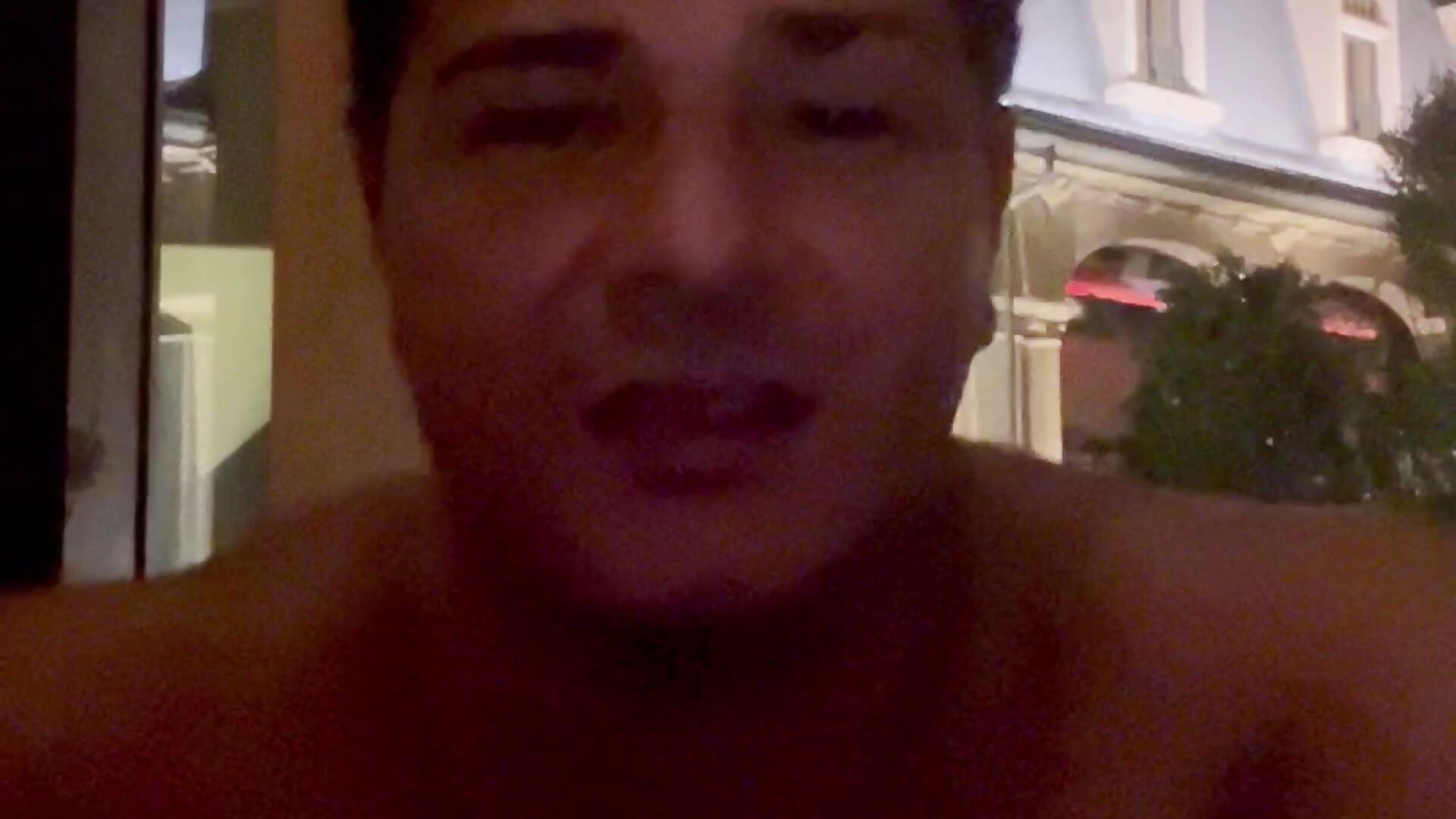 Daddy at pool night - video by SecretlyDD cam model