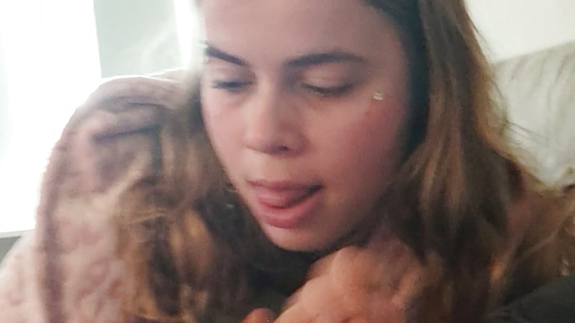 Bambi swallows daddy's massive load