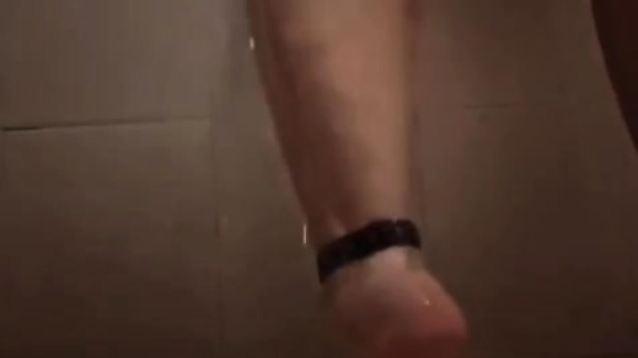 feet in the shower.