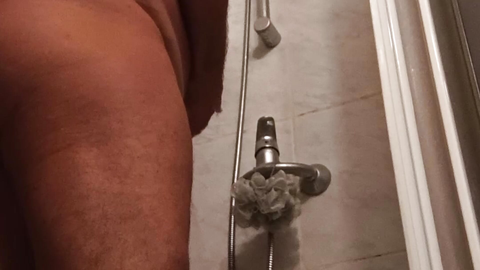 Showering  after busy day at the beach! Cock, balls, ass and fingering!