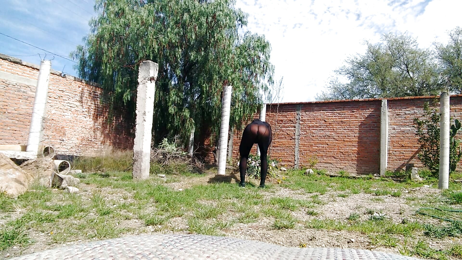 Fer likes to wear light clothes and so he walks on the public road - video by ferecam cam model