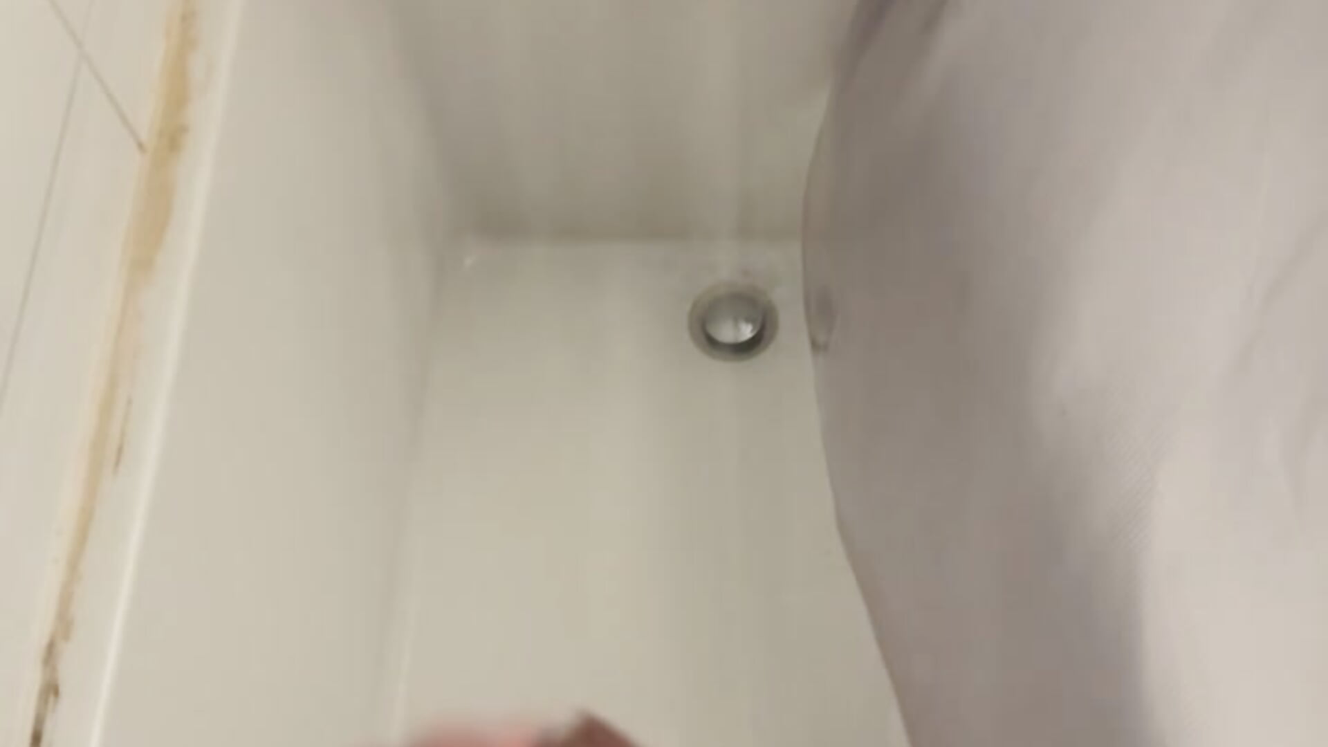 Shower stroking hard dick