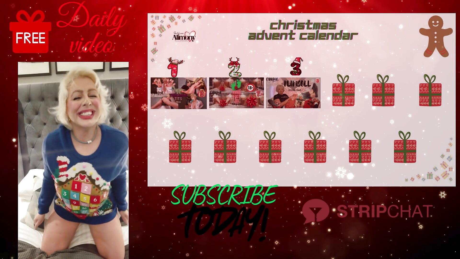 A VERY STRIPCHAT CHRISTMAS XX - video by GoddessAlimony cam model