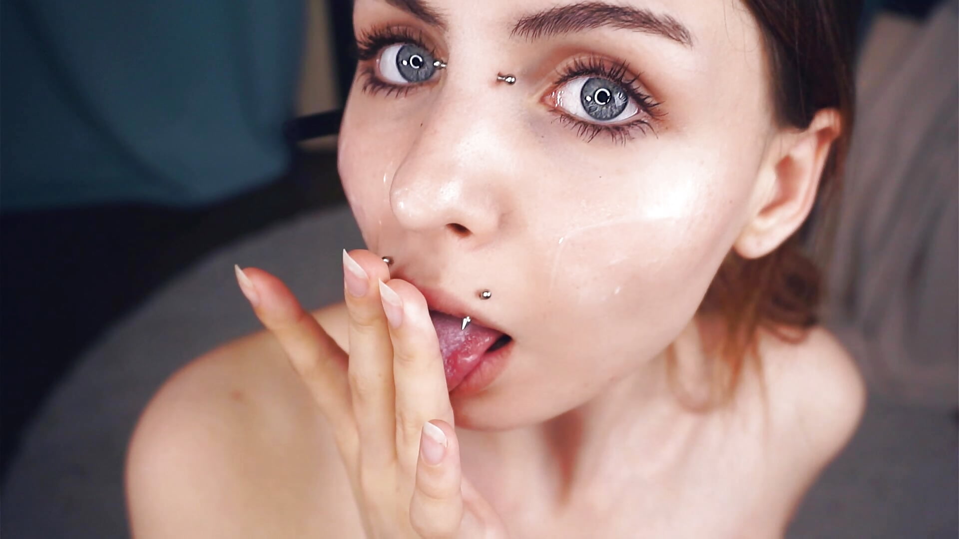 Lick my fingers close up