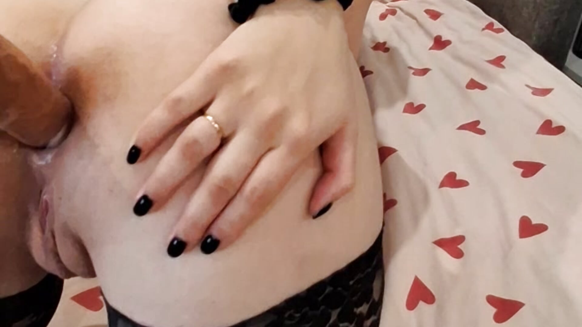 I fucked her ass with a dildo in different positions