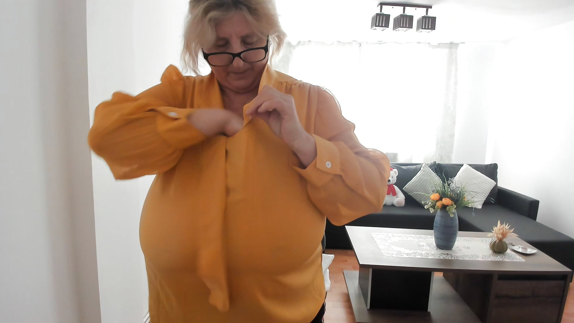trying on different blouses - video by NoraJohnson6 cam model
