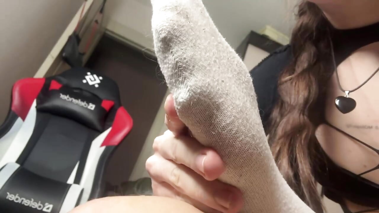 smelly slobbery socks feet