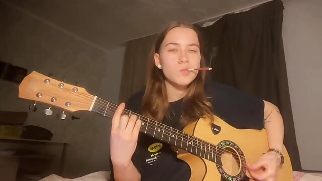 Guitar + smoking = LOVE