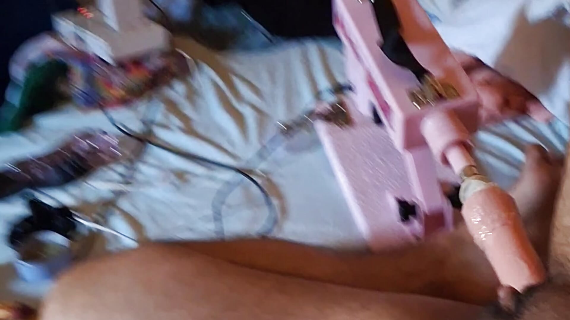 see nahuel's belly bulge as he plays w fuck machine