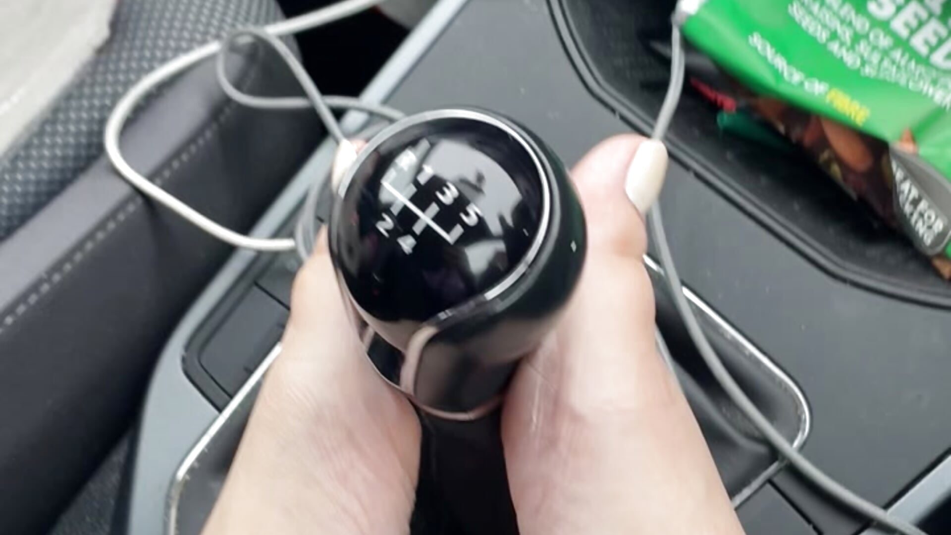 Feet play in the car