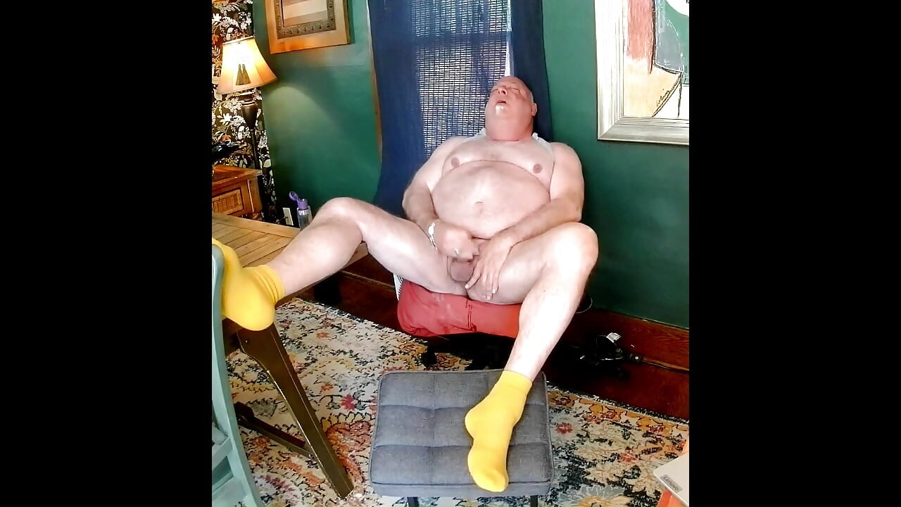 Blue Jock and Short Yellow Socks Jerk Off