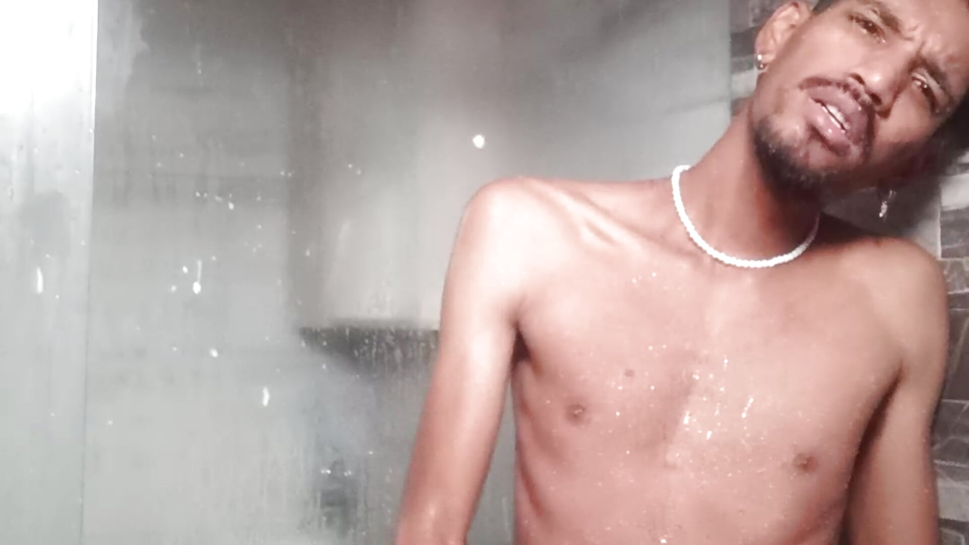 In the shower hot