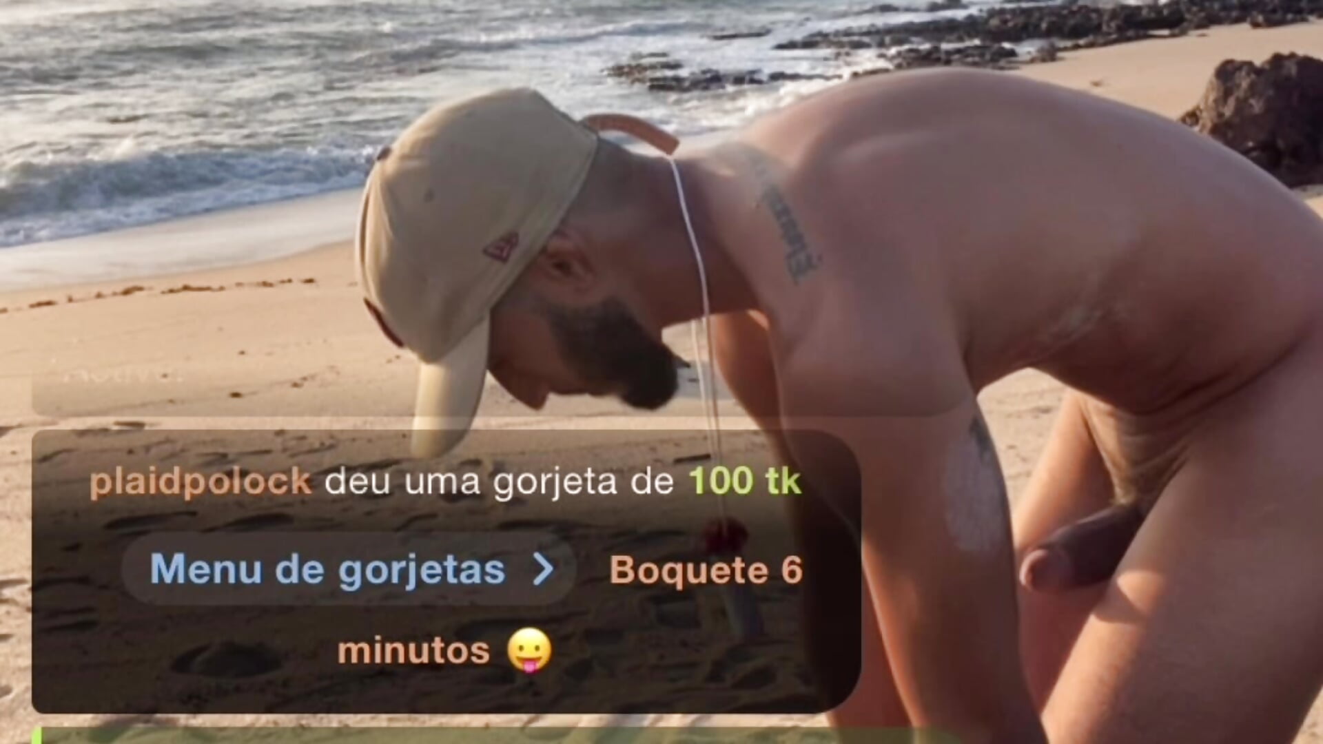 Forbidden jerk off on a crowded beach 🌊🍆 almost caught 😈 - vídeo de la modelo de cam Dasul_