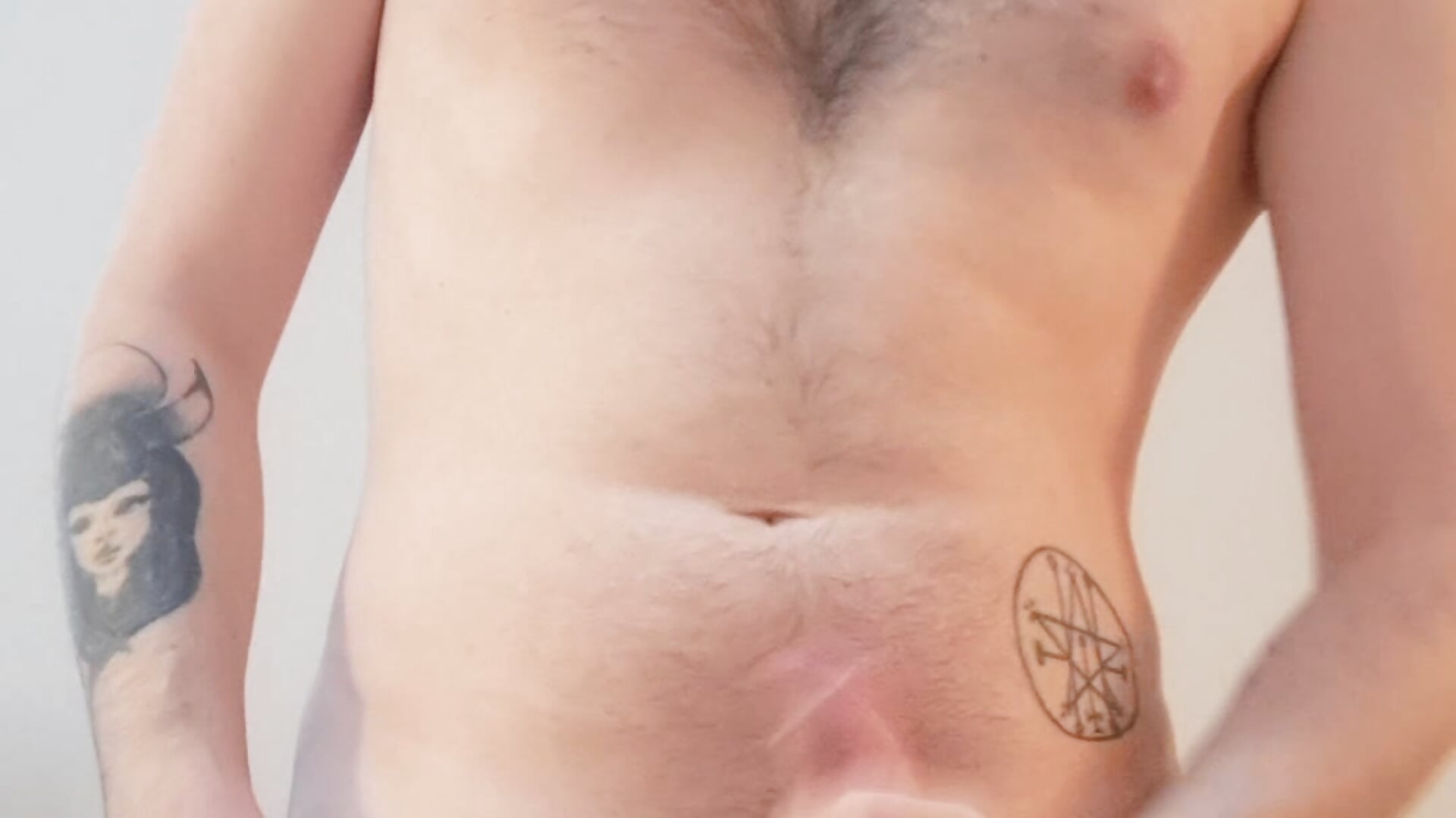 playing with cum around nipples after handjob