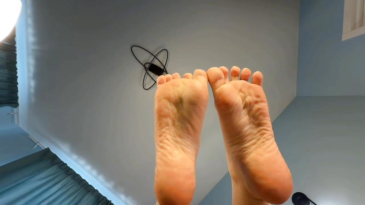 Feet in the air