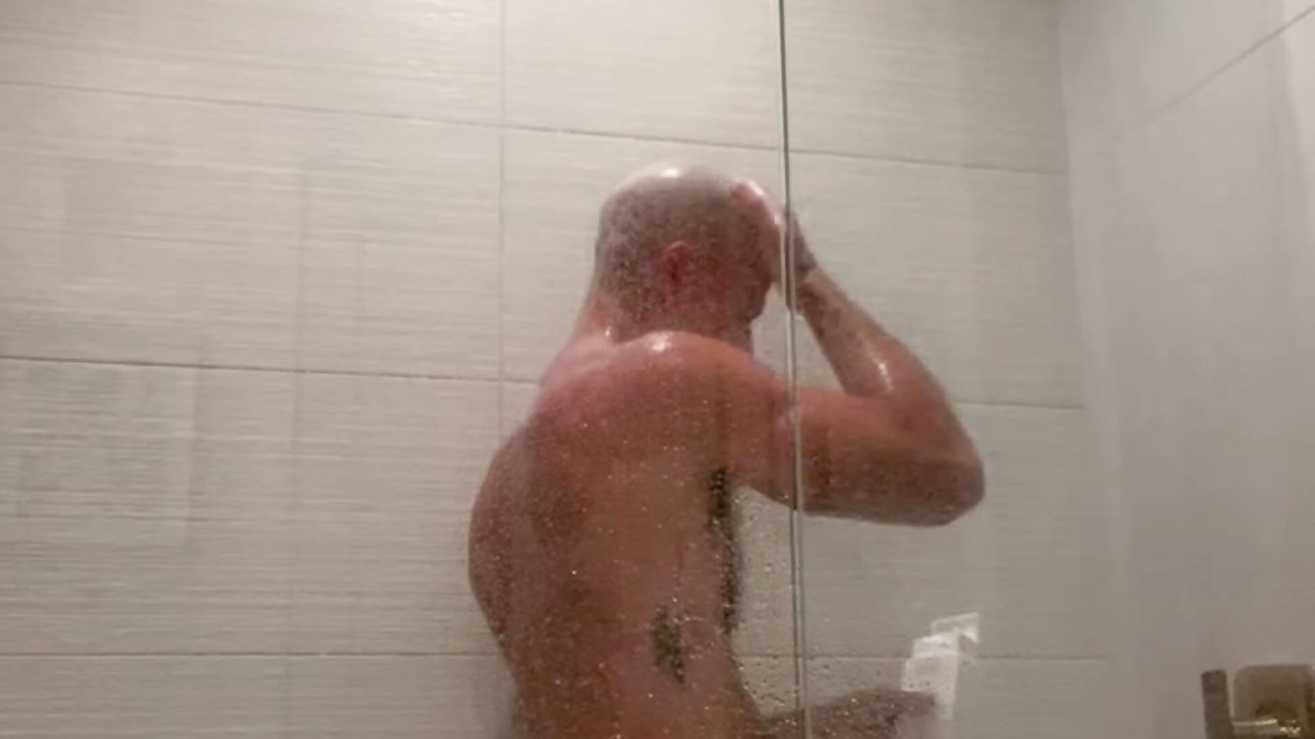 Taking a shower