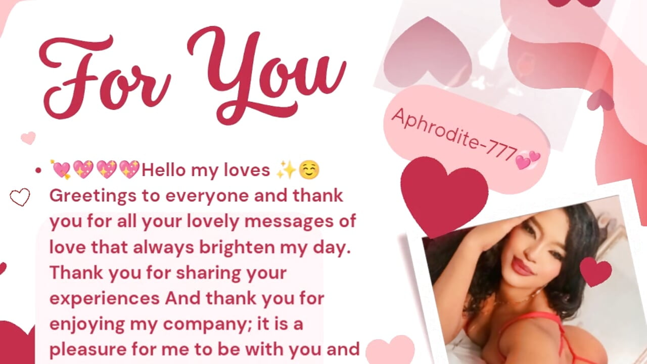 💌Postscript = I love you,🫀🫦 - video di Aphrodite-777 modella di cam