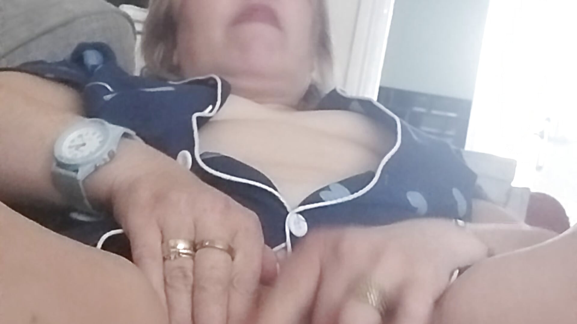 Masturbating