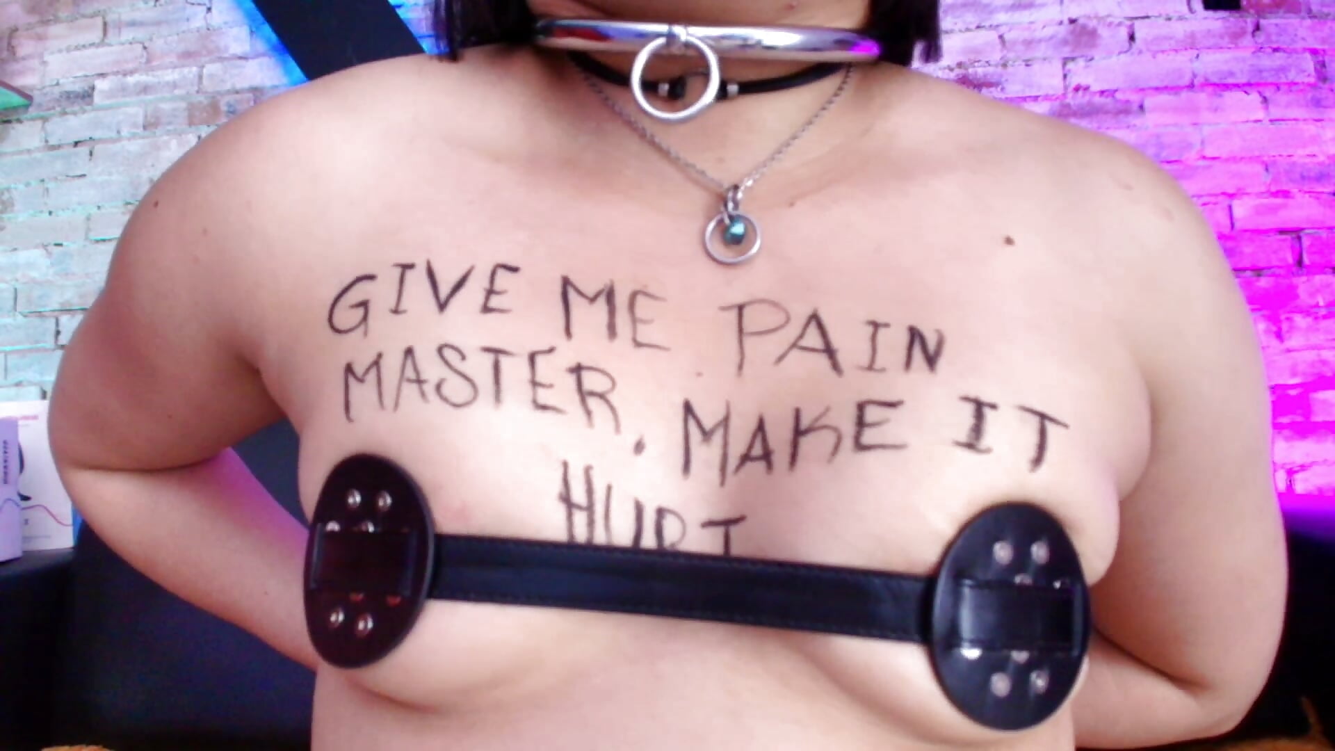 new toys, studs on tits for spanks more hurt - jessy_capelli主播的视频