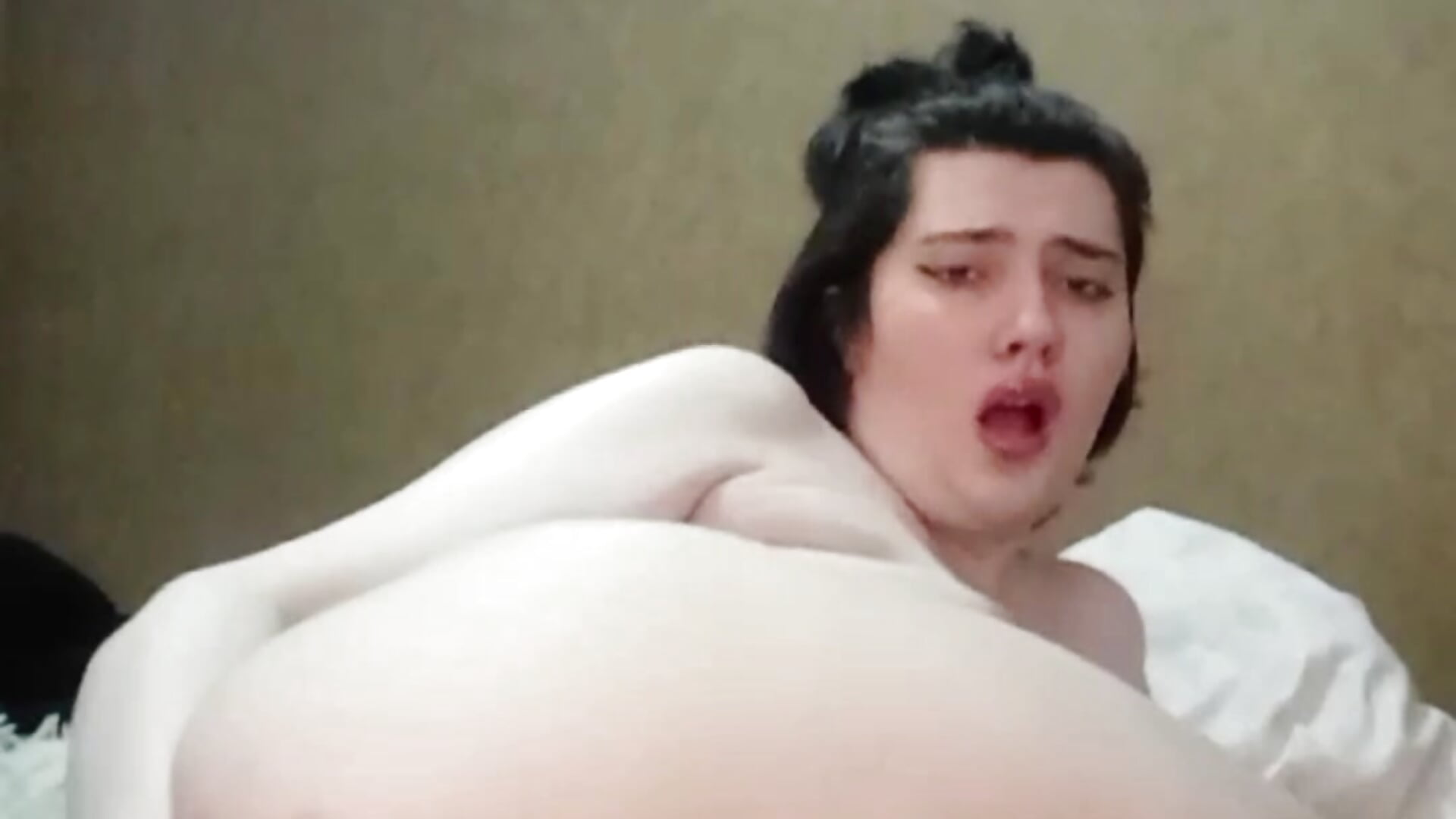 Ride dildo in different pose
