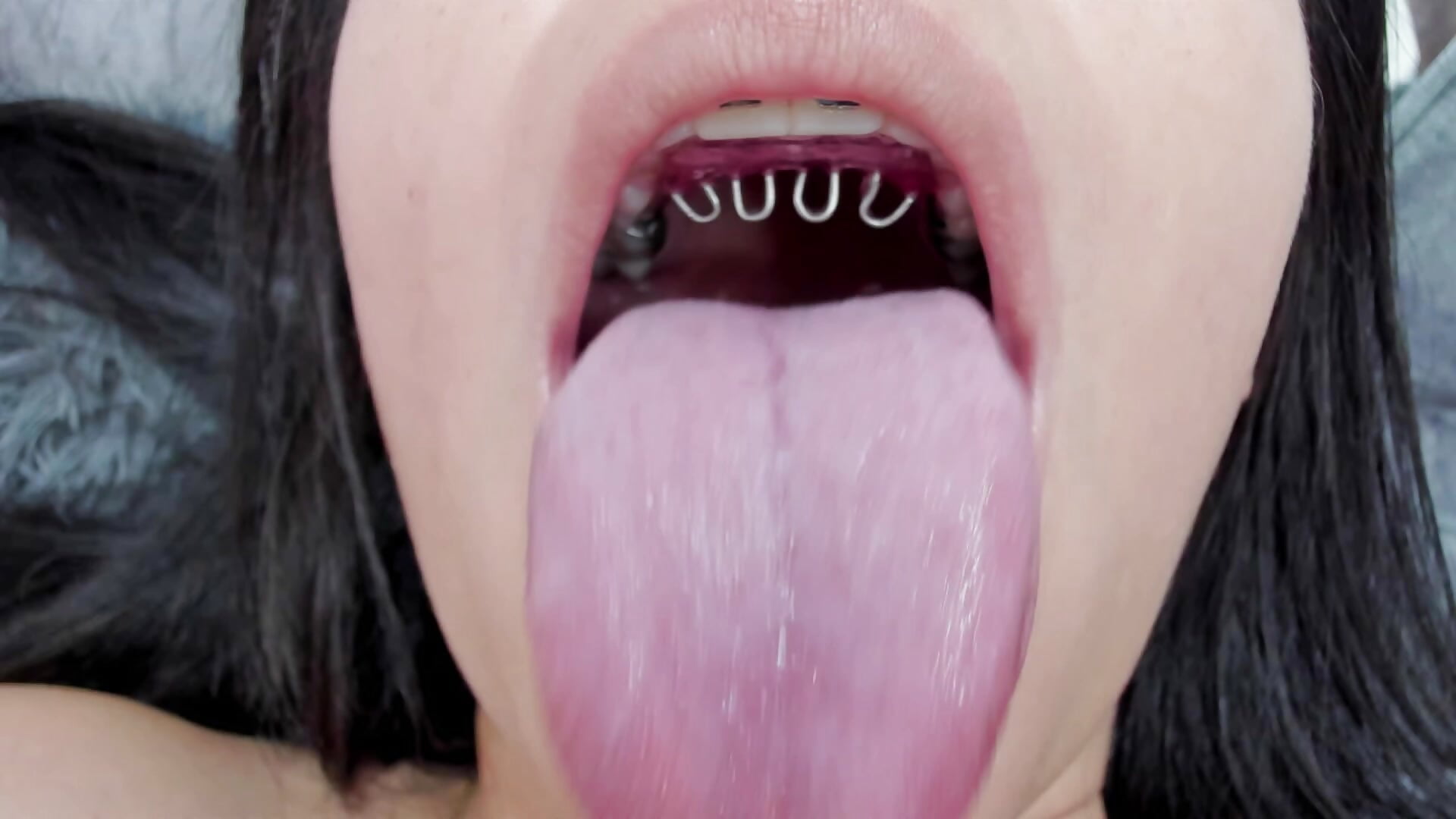 tongue game - video by automilkbraces cam model
