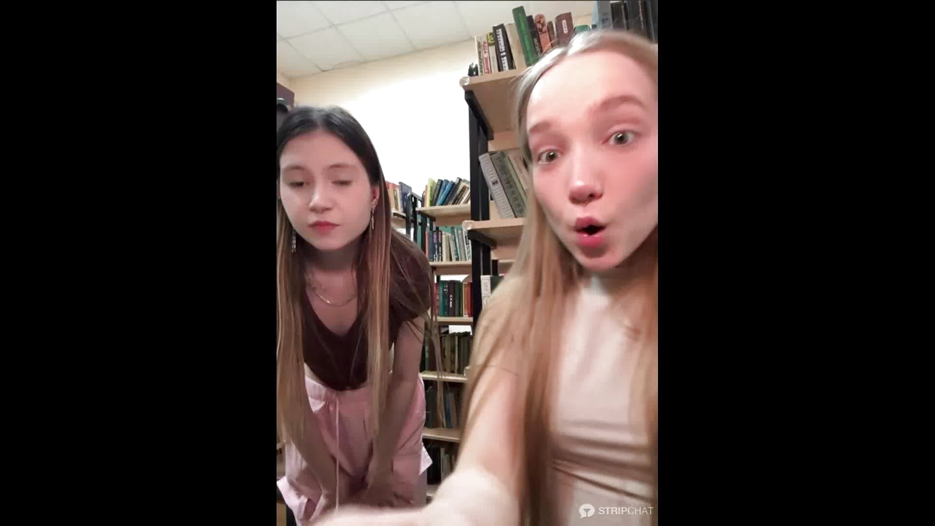 Nancy and Lulu: Nancy spank ass in pants in public library 🍑📚 - video by bambi_lu cam model