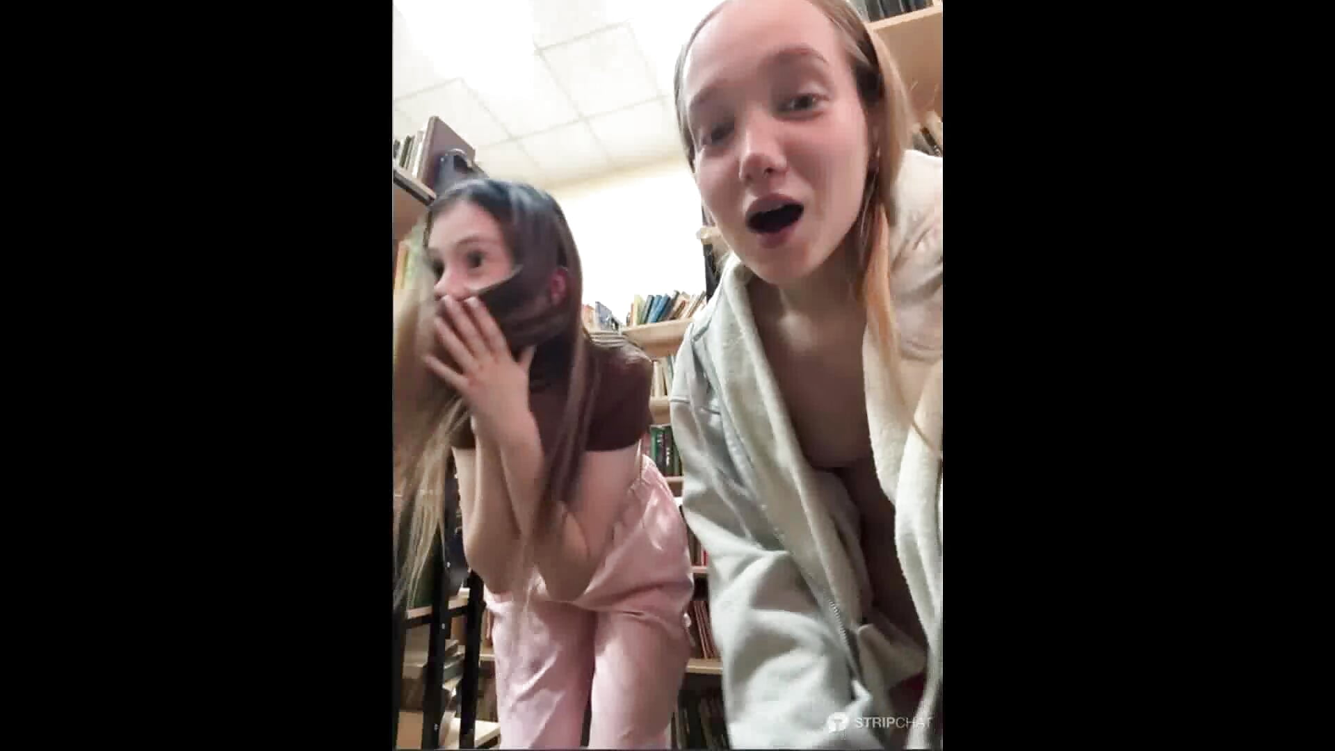 Nancy and Lulu: lick camera + Nancy spank Lulu's naked ass 🍑 - video by bambi_lu cam model