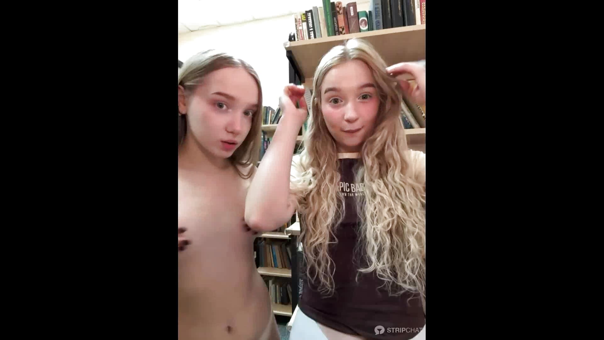 Mia and Lulu: Mia play with Lulu's naked nipples + Lulu masturbate pussy in panty 🍒 - video by bambi_lu cam model