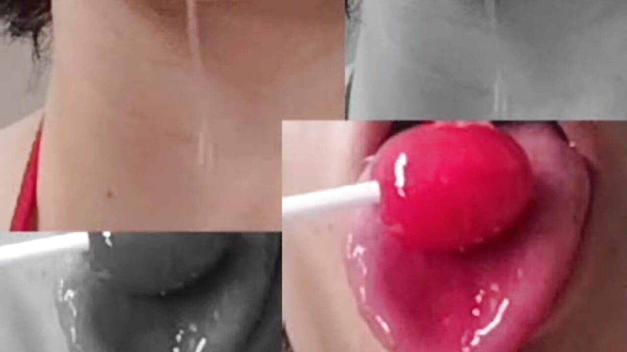 Saliva shining, body craving, eyes teasing. - video by Luciifeer_ cam model