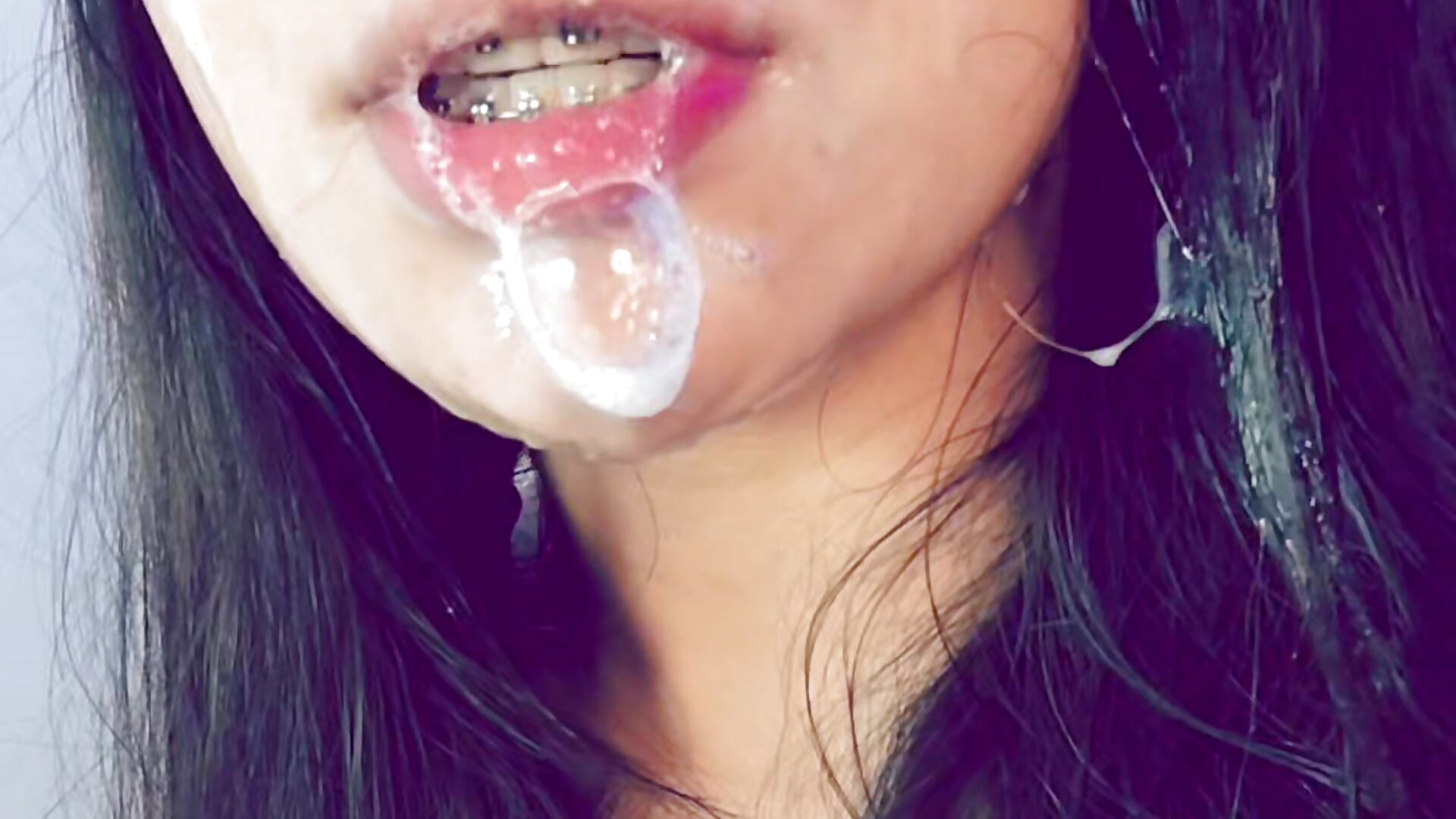 A small sample of my dirty and nasty saliva show all over my body🫠