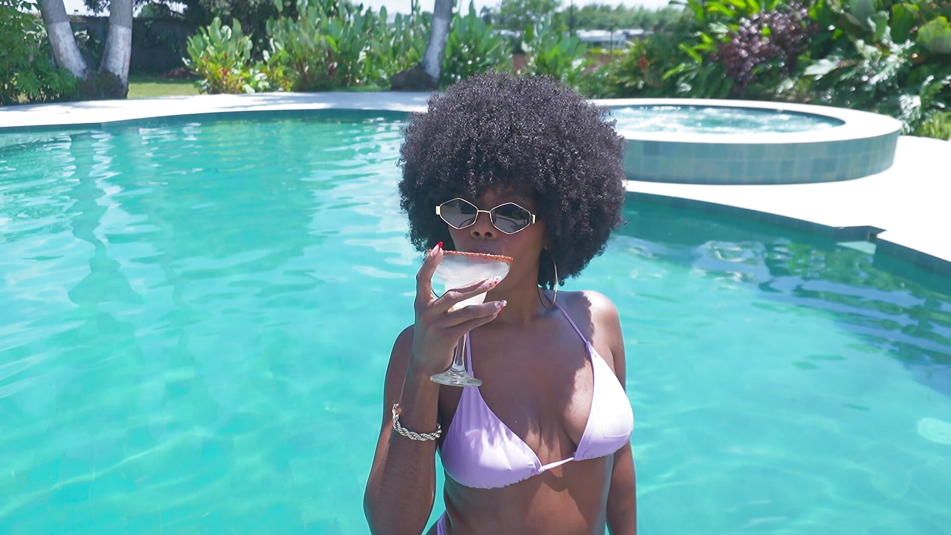 Wet... and not just because of the pool 😈 - video by BeckySalas cam model