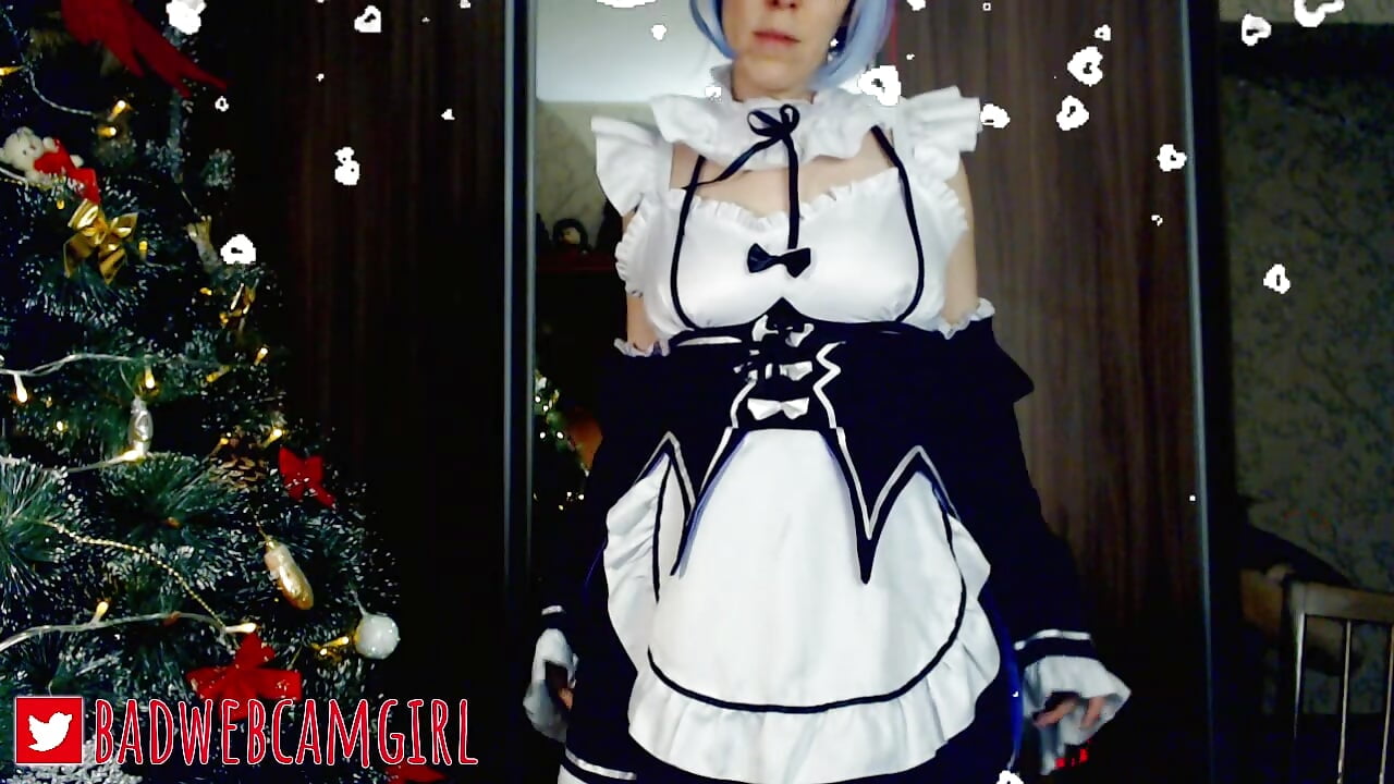 Cosplay Rem Re:zero - video by CrazyPinky cam model