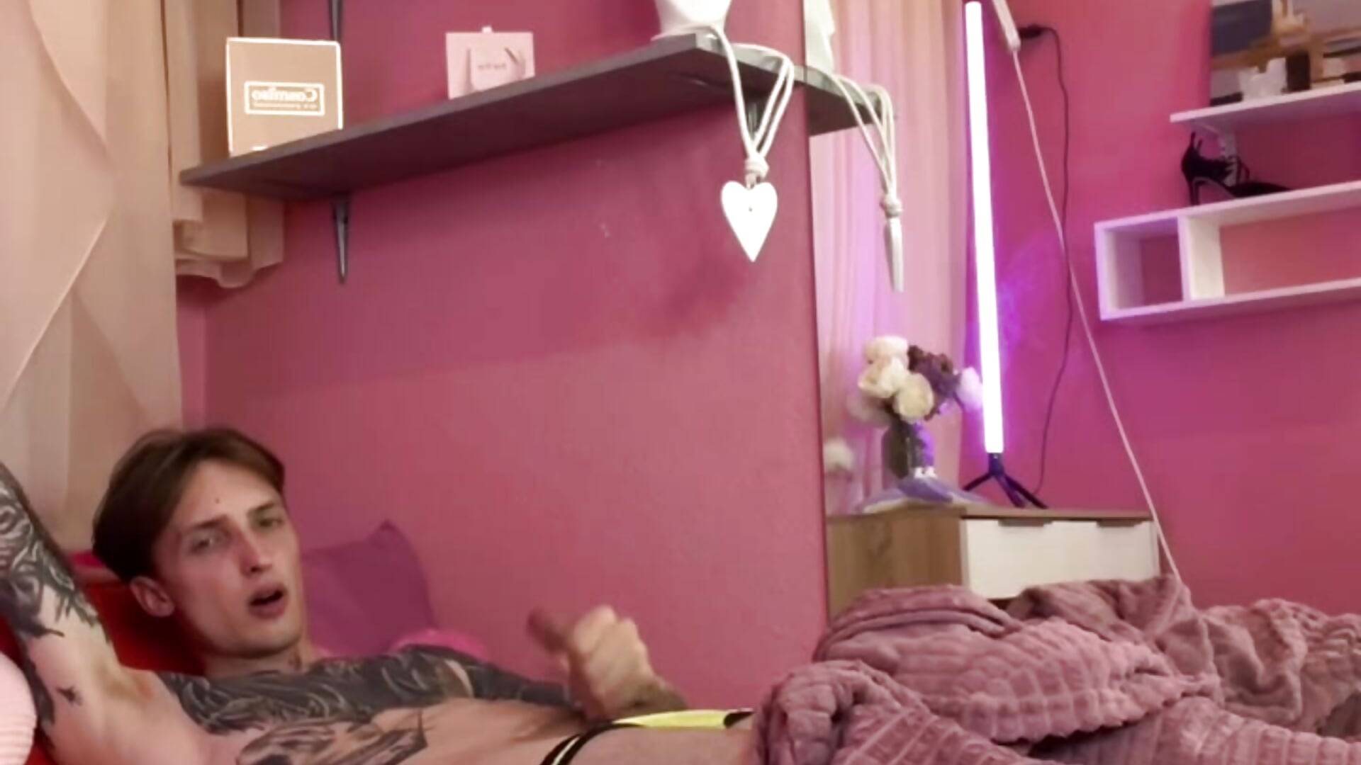 Masturbating and relaxing
