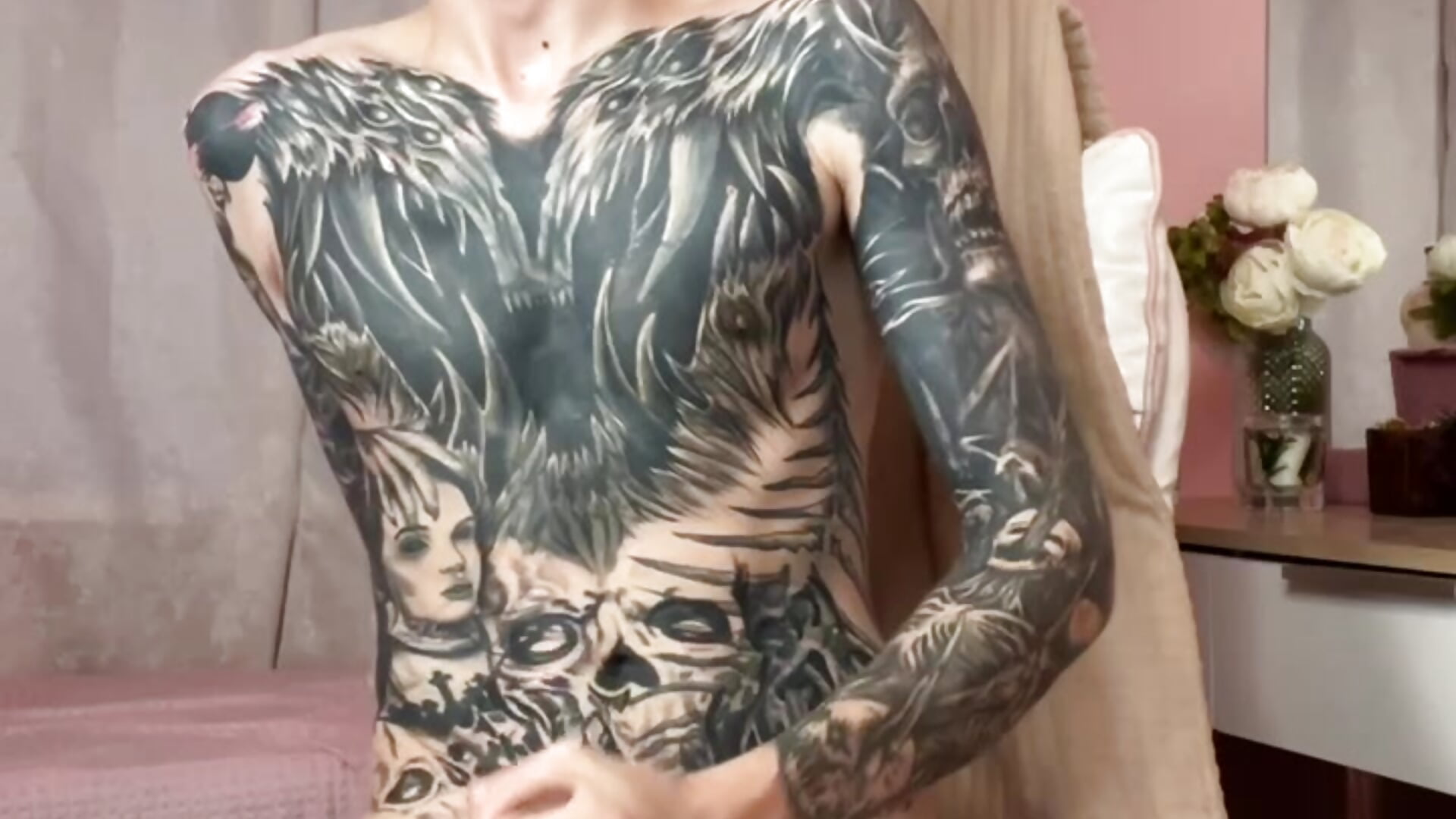 Hush in the ass and cum show