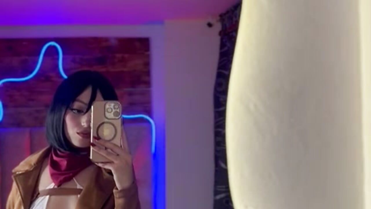 mikasa attack on titan ⚔️ - video by Megan__cole1 cam model