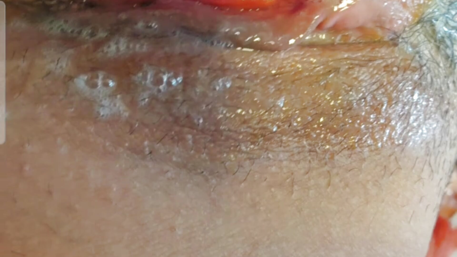 My pussy with hair very close.