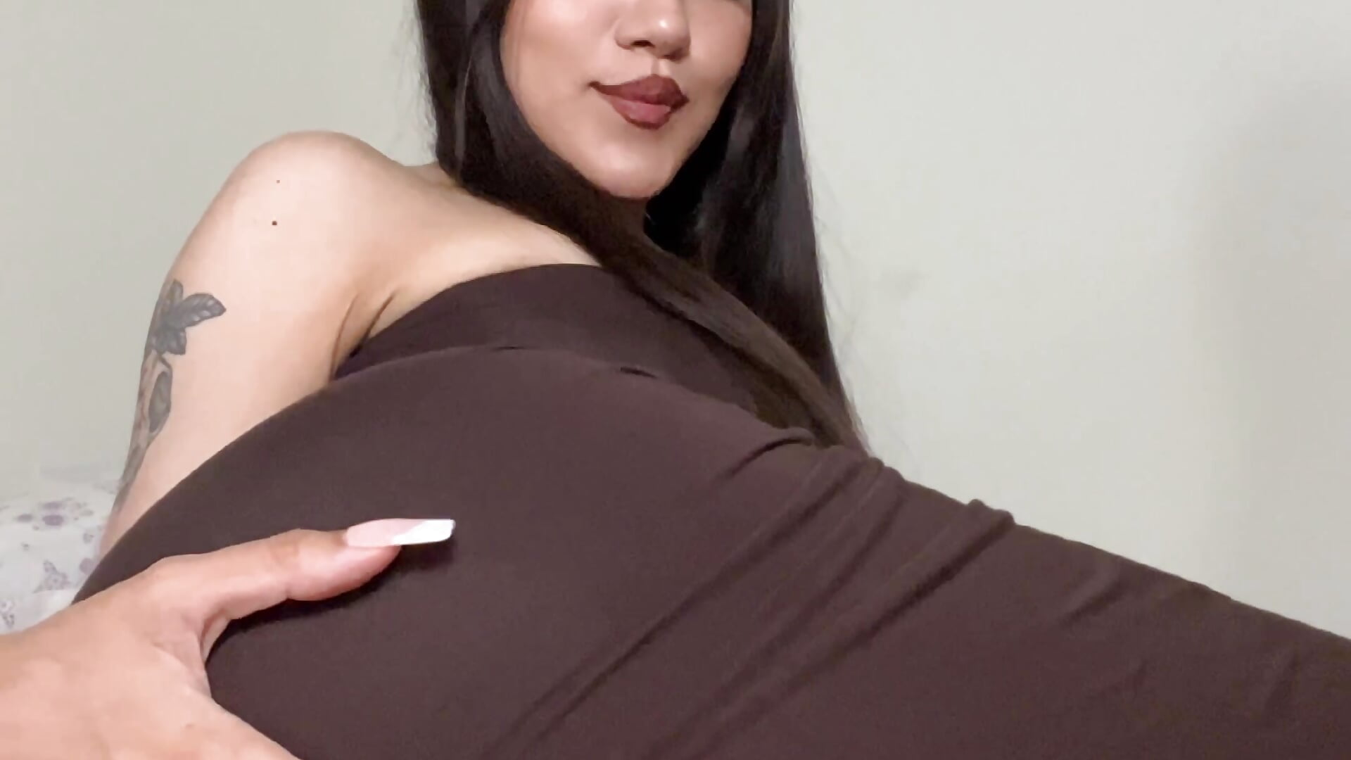 Tease my pussy with my dress on