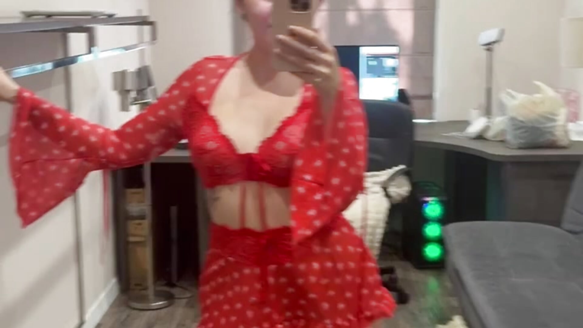dress without panties♥ - video by Di_na_Bell cam model