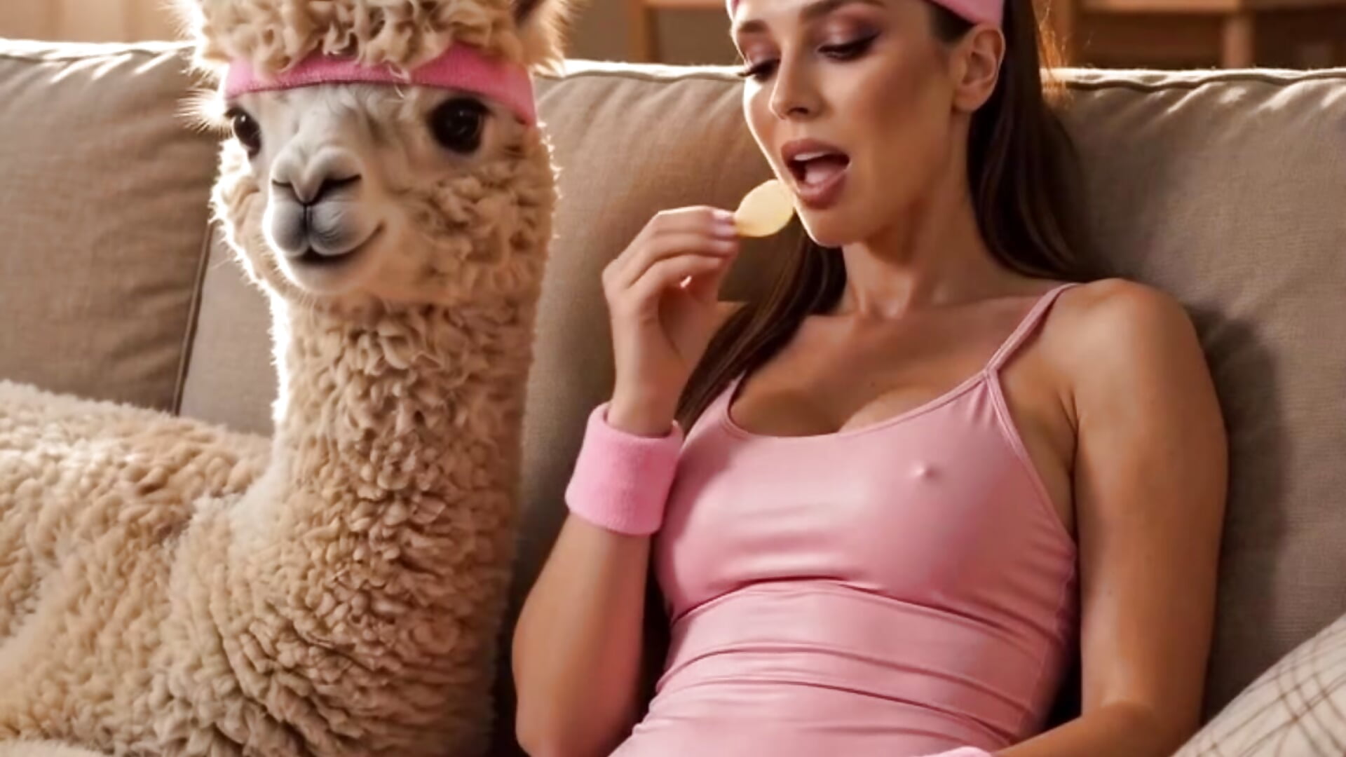 Training my pet. 🦙💕 - vídeo de la modelo de cam SofiaBimboss