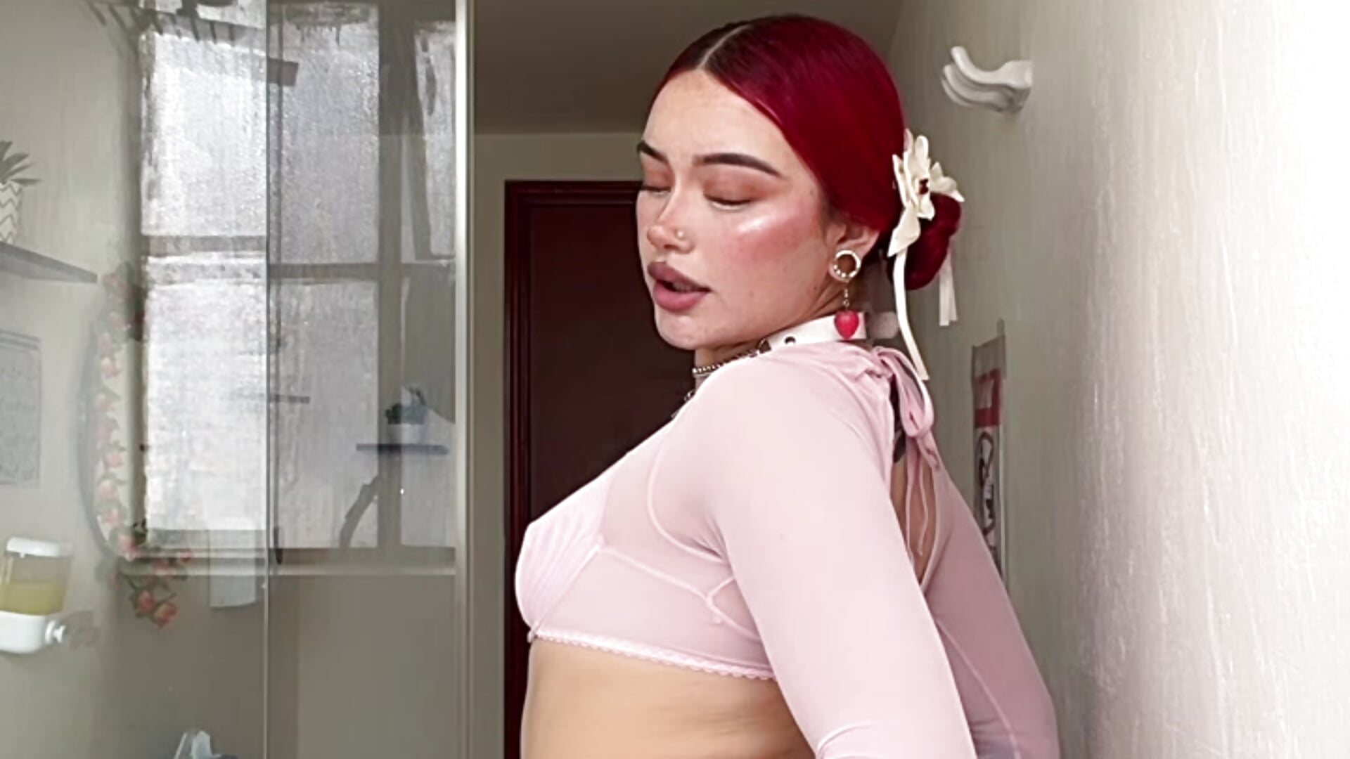 Pink Sexy body with Small tits and piercing nipples 🔥🔥