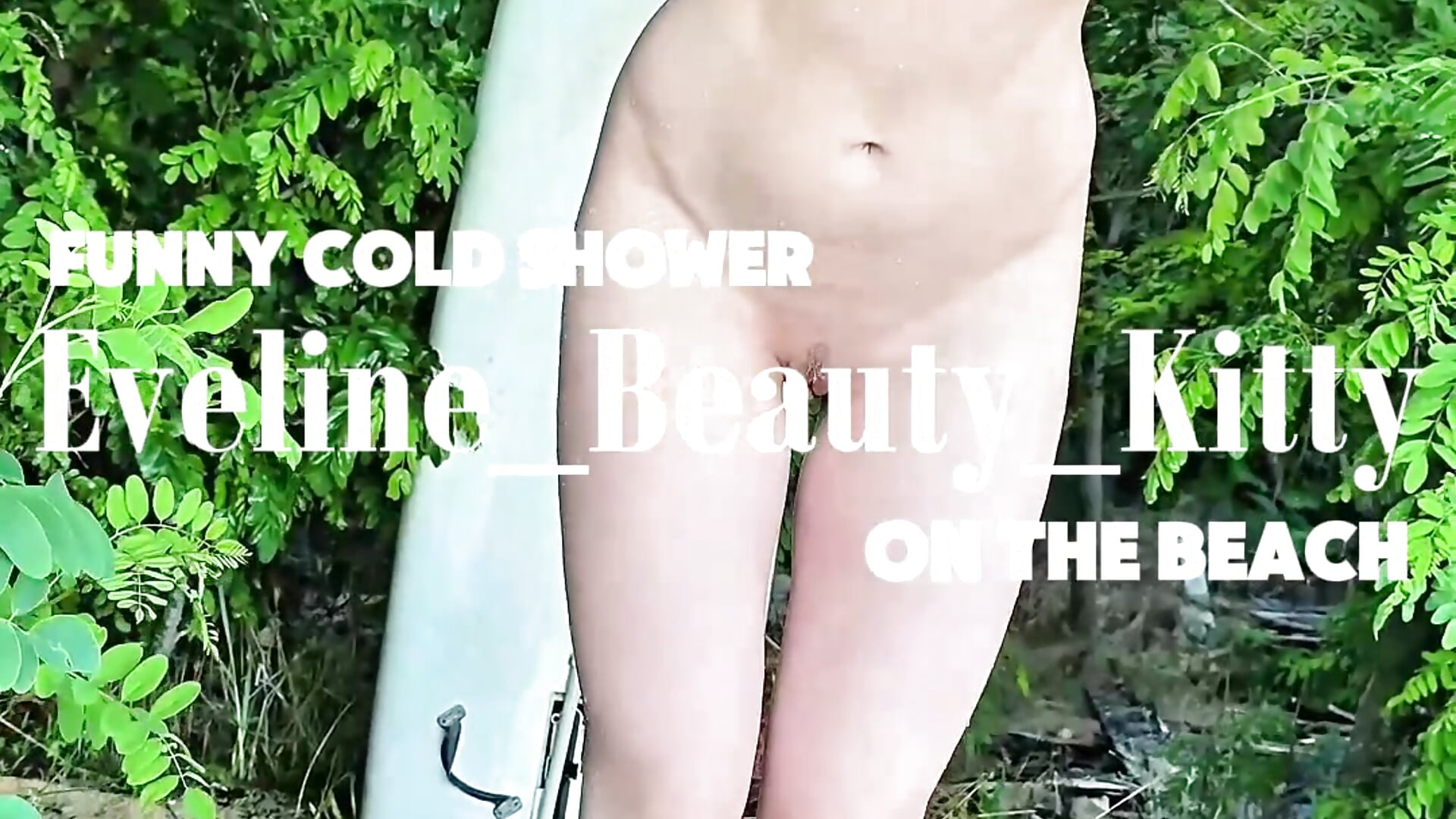 🔥Trailer🎬 Funny COLD SHOWER on the BEACH - video by Eveline_Beauty_Kitty cam model