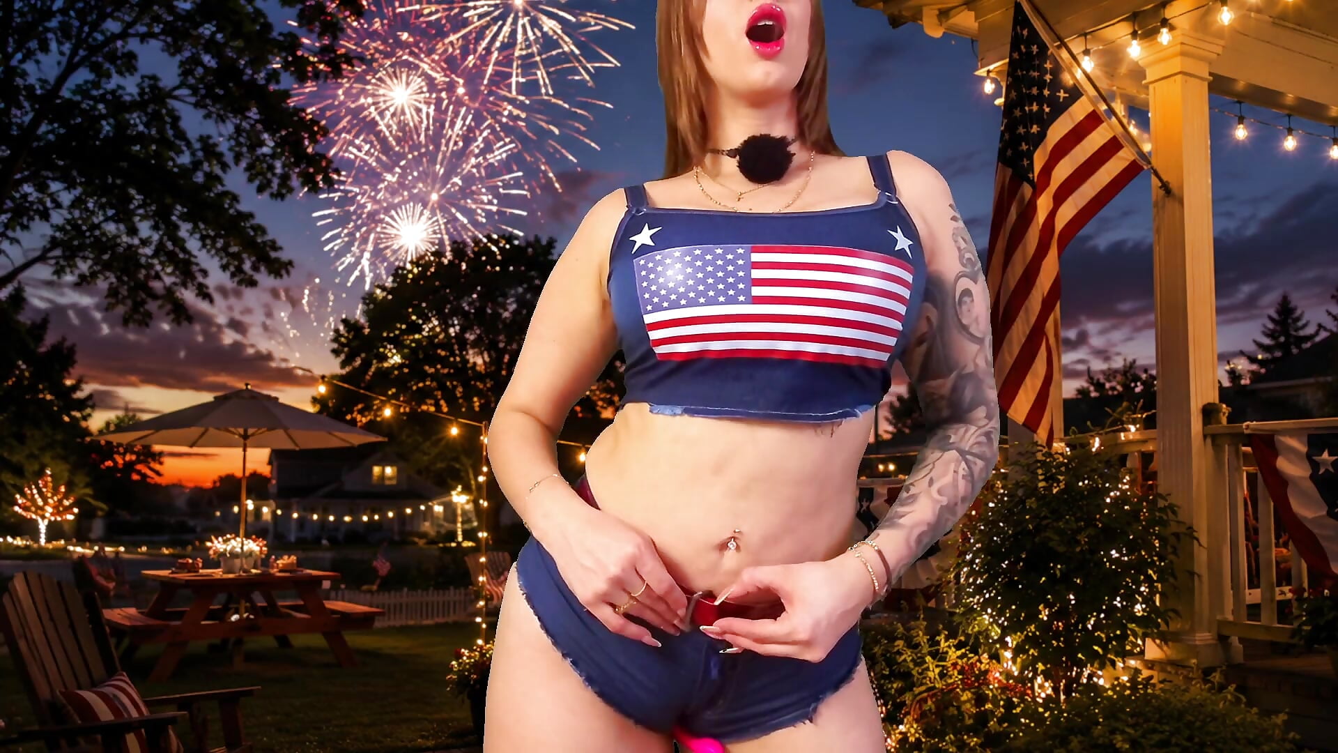 Happy 4th of July strip dance