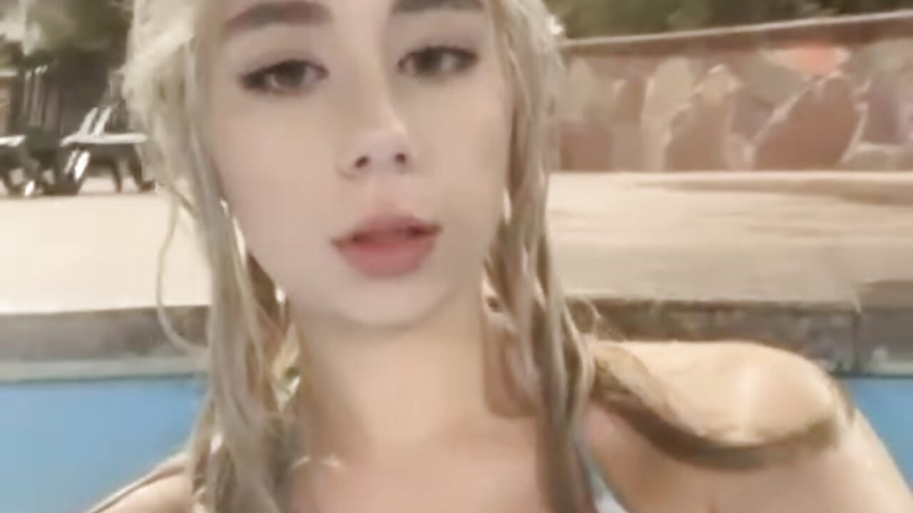 swimming pool :3 - video by blondegirlss cam model