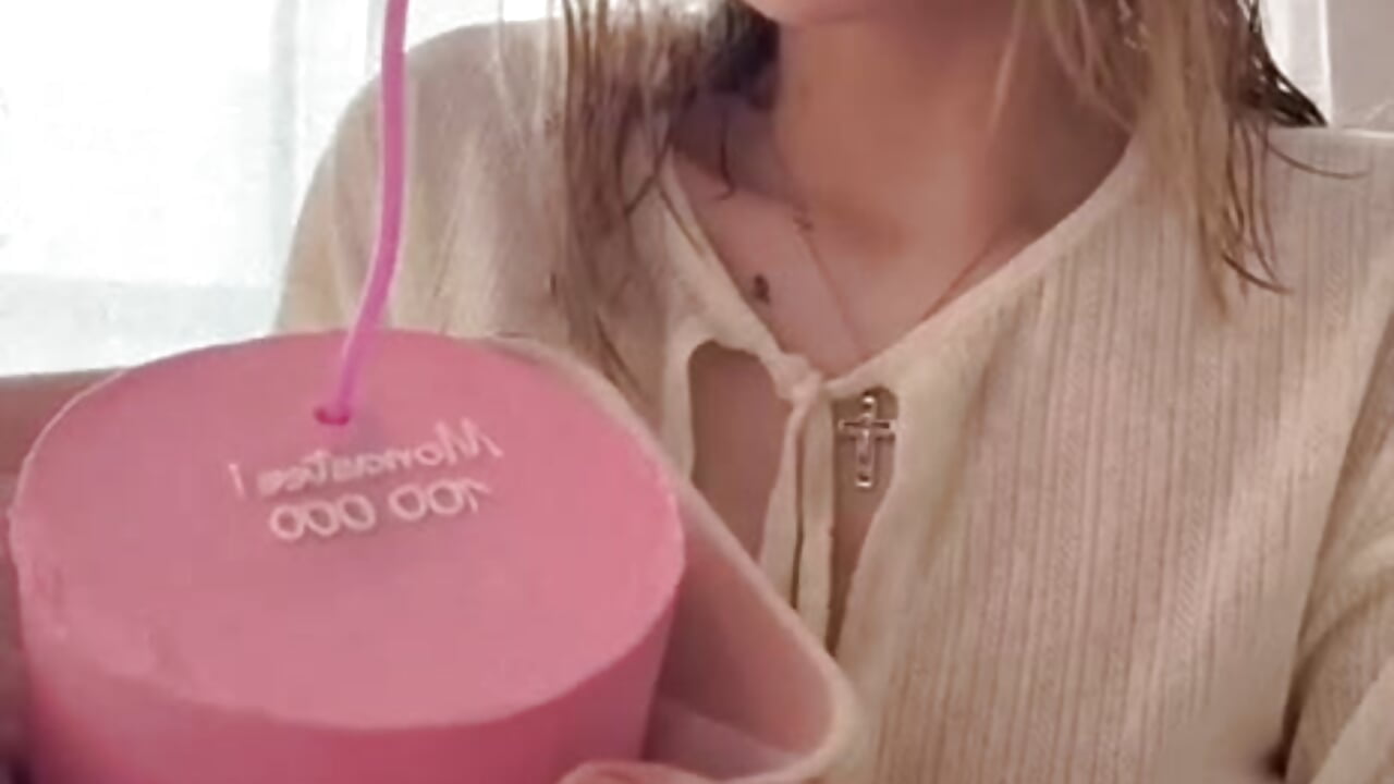 100k followers celebrating 🥳🥳🥳 - video by Monasteel cam model