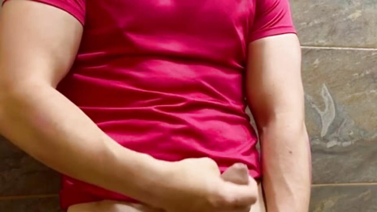 Masturbating in the gym bathroom