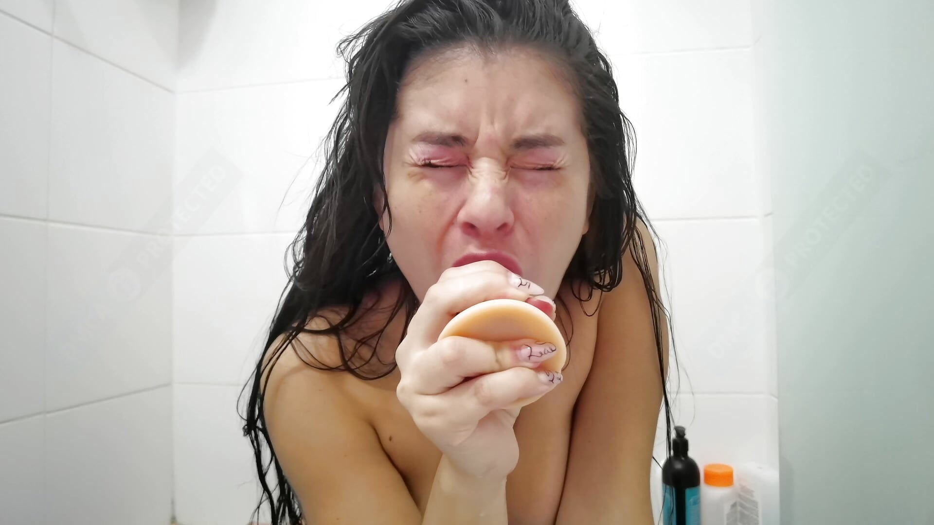 Shower/ Blowjob/ Spit/ Anal - video by Sharon_07 cam model