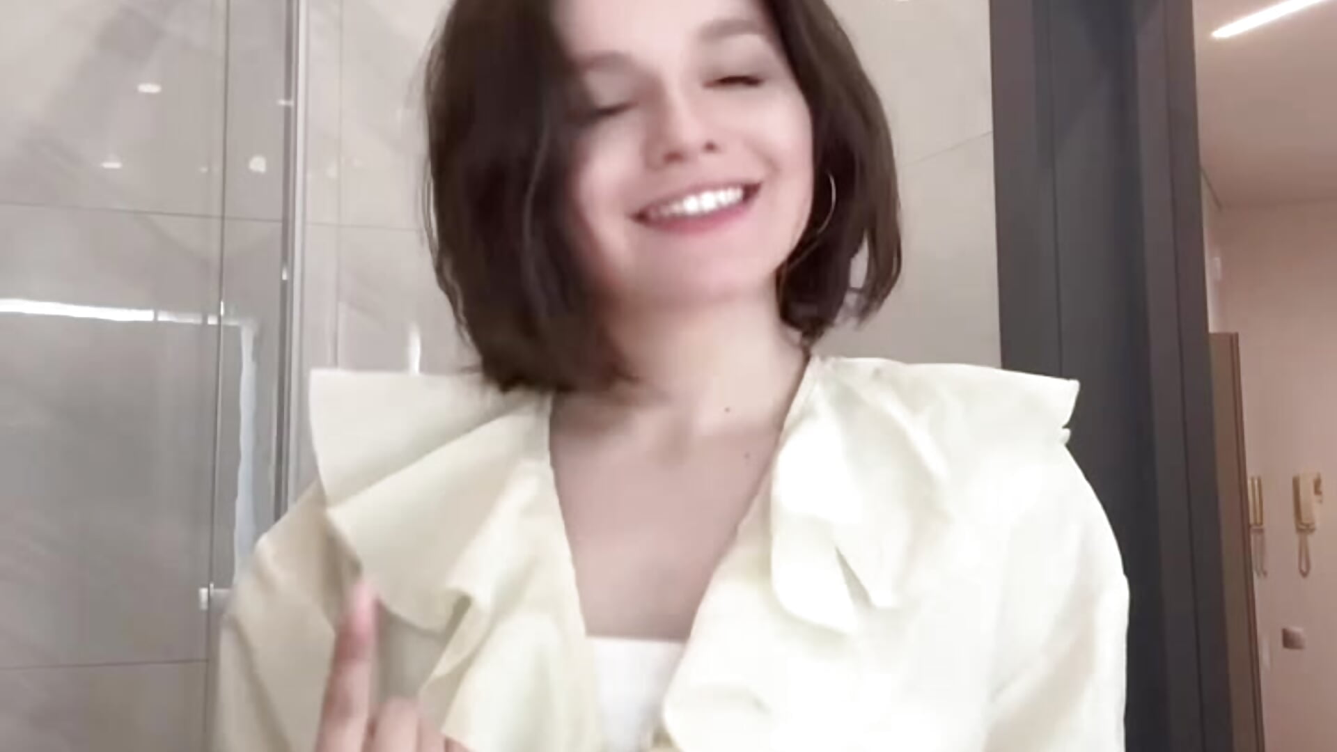 dancing in bathroom